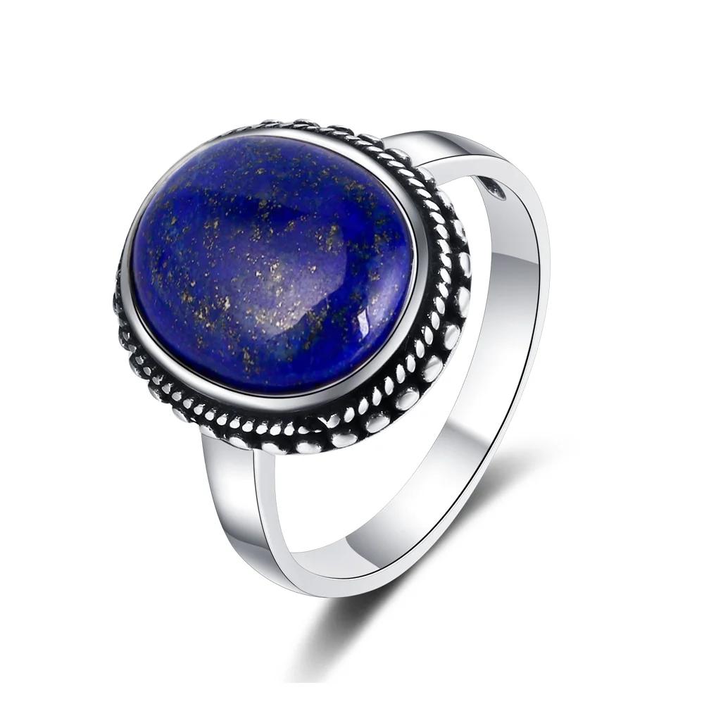 S Silver Natural Kyanite Ring Simple Style Fine  Anniversary Engagement Party Gift for Women Labradorite Ring