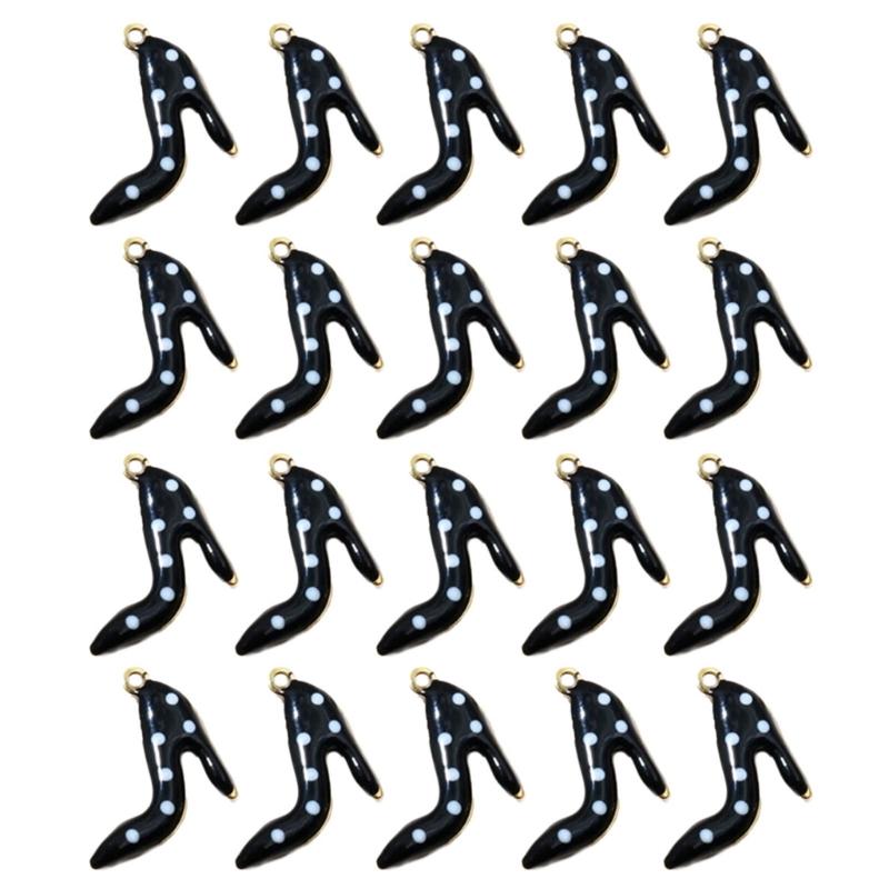 Pack Of 20 High Heel Shoe Charm Stainless Steel Jewelry Making Supplies For Crafting Handmade Accessories And Keychains