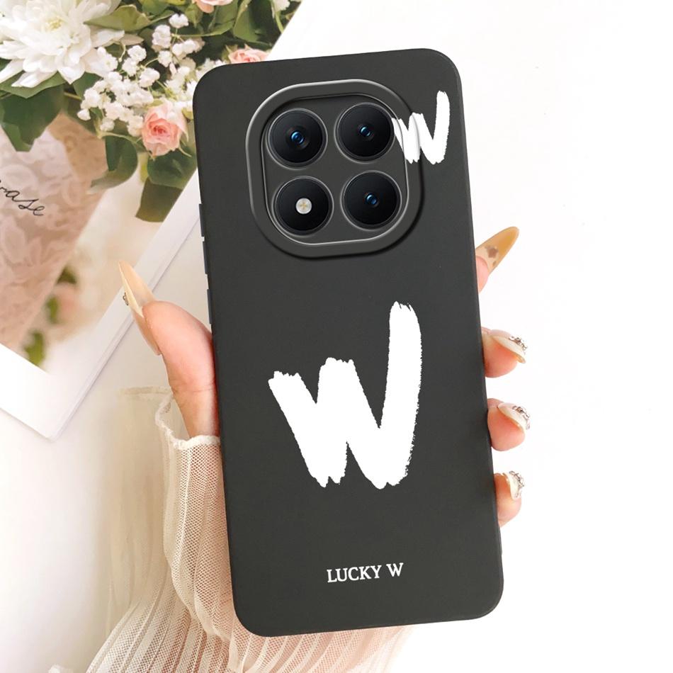 For Xiaomi Redmi Note 15 Pro+ 15Pro 5G Lucky Initial Letter Phone Case For Redmi Note 15 Pro Plus 5G Soft Silicone Case Bumper
