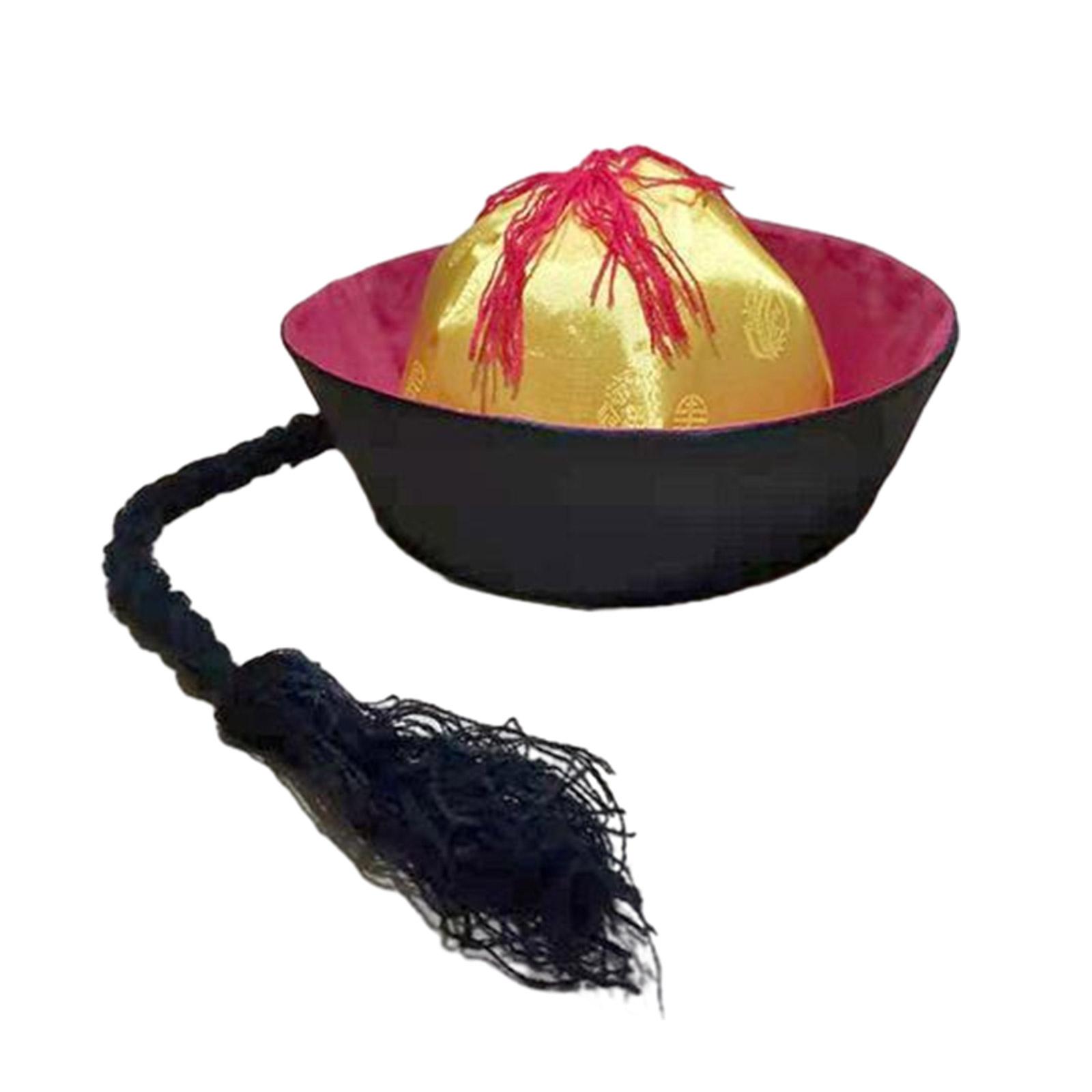 

Chinese Imperial Hat for Dress Up and Photography Props for Role Play and Theater Funny Court Eunuch Hat жовтий