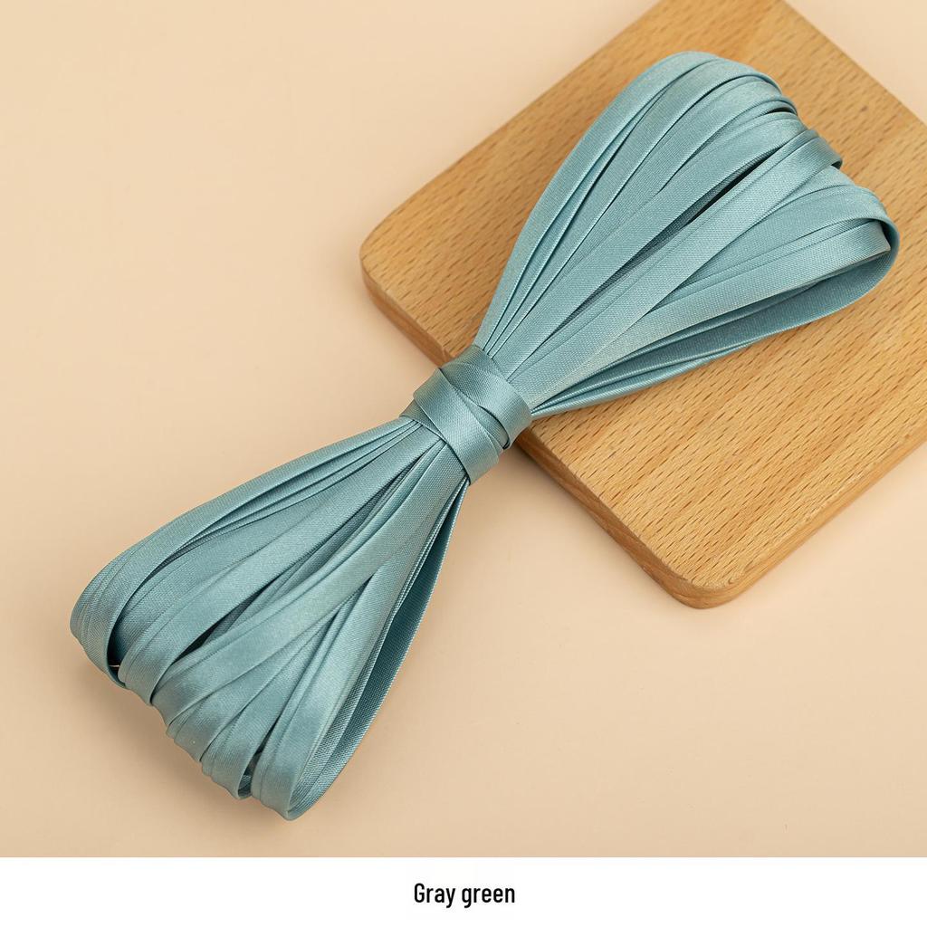 Hengmeihe Satin Cheongsam Paspelband - 0,6 cm Bügelfreie Saumeinfassung für Bekleidungszubehör