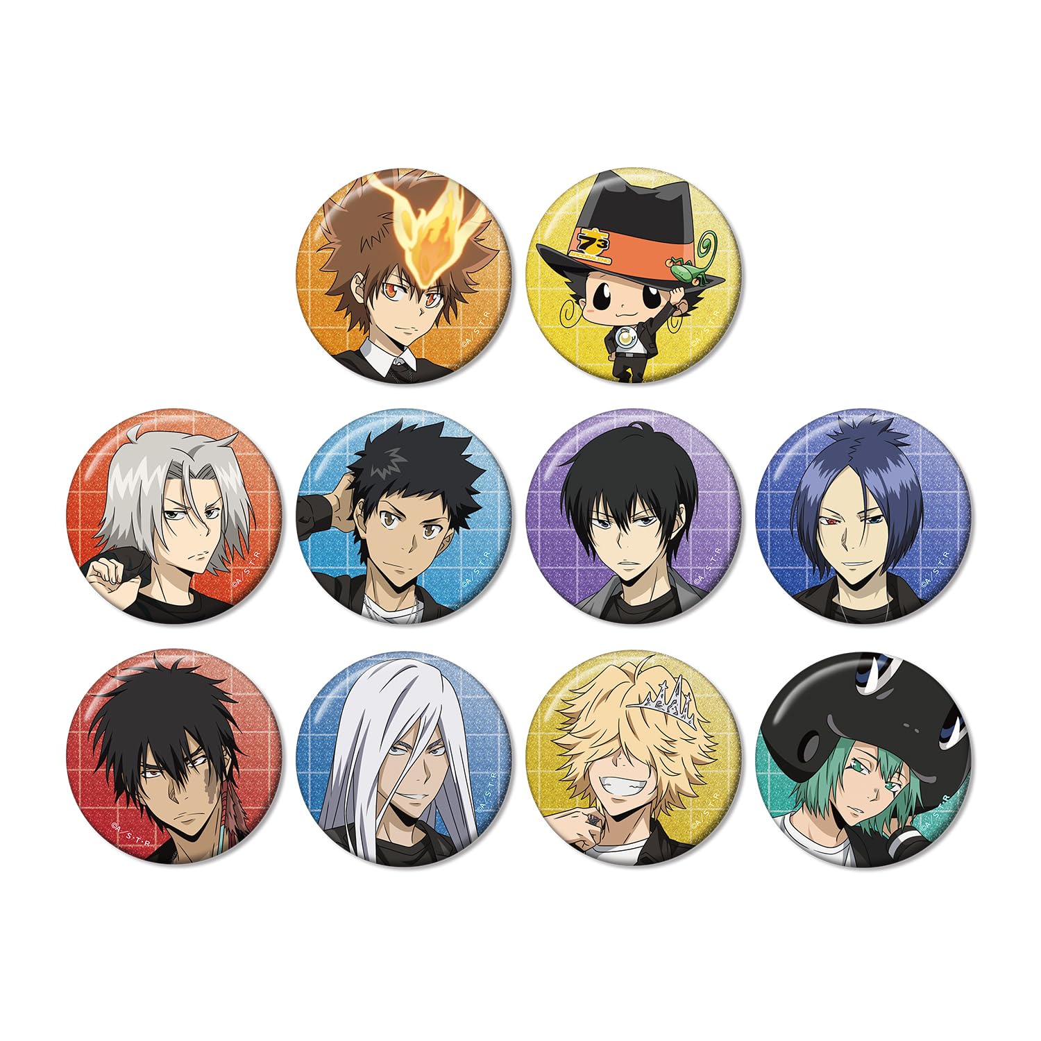 

Katekyo Hitman Reborn! Original Illustration Casual Coordinate Ver. Trading Glitter Can Badges, Box of 10