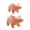 Juguete de Perro Cerdo Relleno Peluche Chirriante Animal Juguete Masticable para Perro Cerdo Rosa Perro Juguete para Acurrucarse para Cachorro Alivio de la Ansiedad por la Dentición