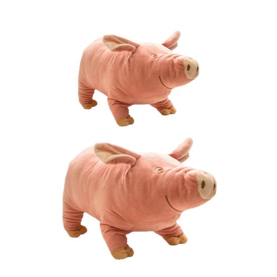 Juguete de Perro Cerdo Relleno Peluche Chirriante Animal Juguete Masticable para Perro Cerdo Rosa Perro Juguete para Acurrucarse para Cachorro Alivio de la Ansiedad por la Dentición