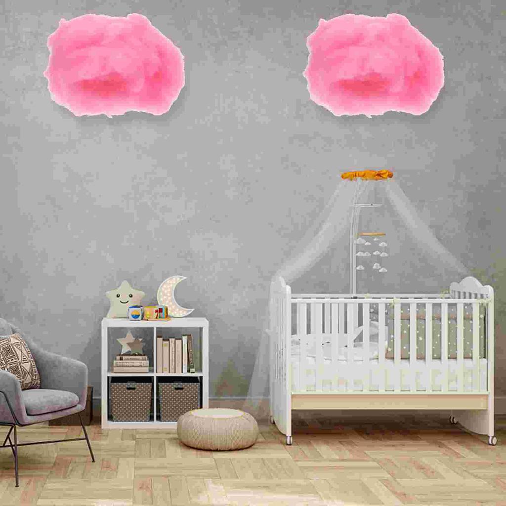 4 piezas de decoración para bautizos y fiestas: adorno colgante de nubes para pared, habitación o techo.