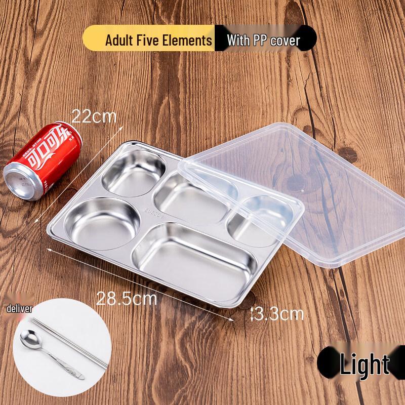 Stainless Steel Divided Lunch Plate
