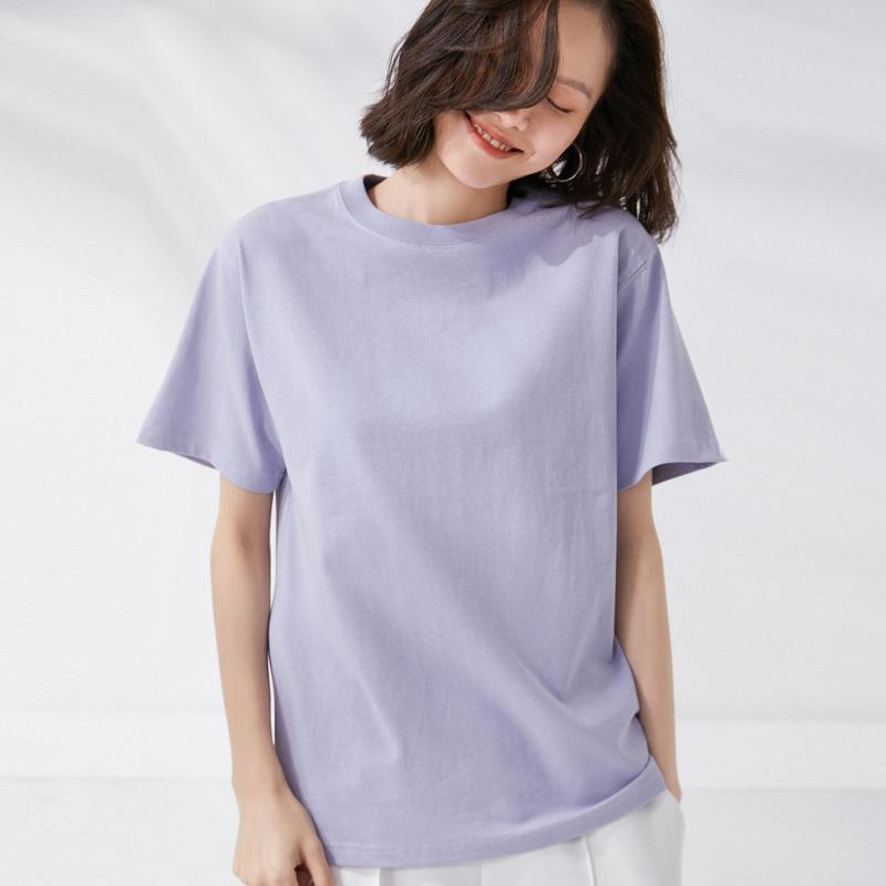 Letní nadměrná trička pro ženy a muže, jednobarevná trička, ležérní dámská korejská streetwear základní jednobarevné mladé cool topy