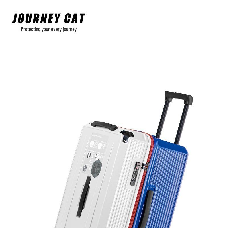 32-Inch Large Capacity Durable Leather Trolley Case with Combination Lock for Men & Women