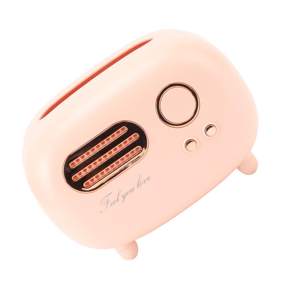 Pink Color Retro Radio Tissue Box Retro Design Radio Shape Vintage Radio Tissue Box Decorative Multifunction Tissue Box Cover