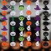 Felt Halloween Bunting Party Hanging Garland Creepy Pumpkin Ghost Skull Witch Hat Festival Celebration Decor Streamer Horror Banner Backdrop