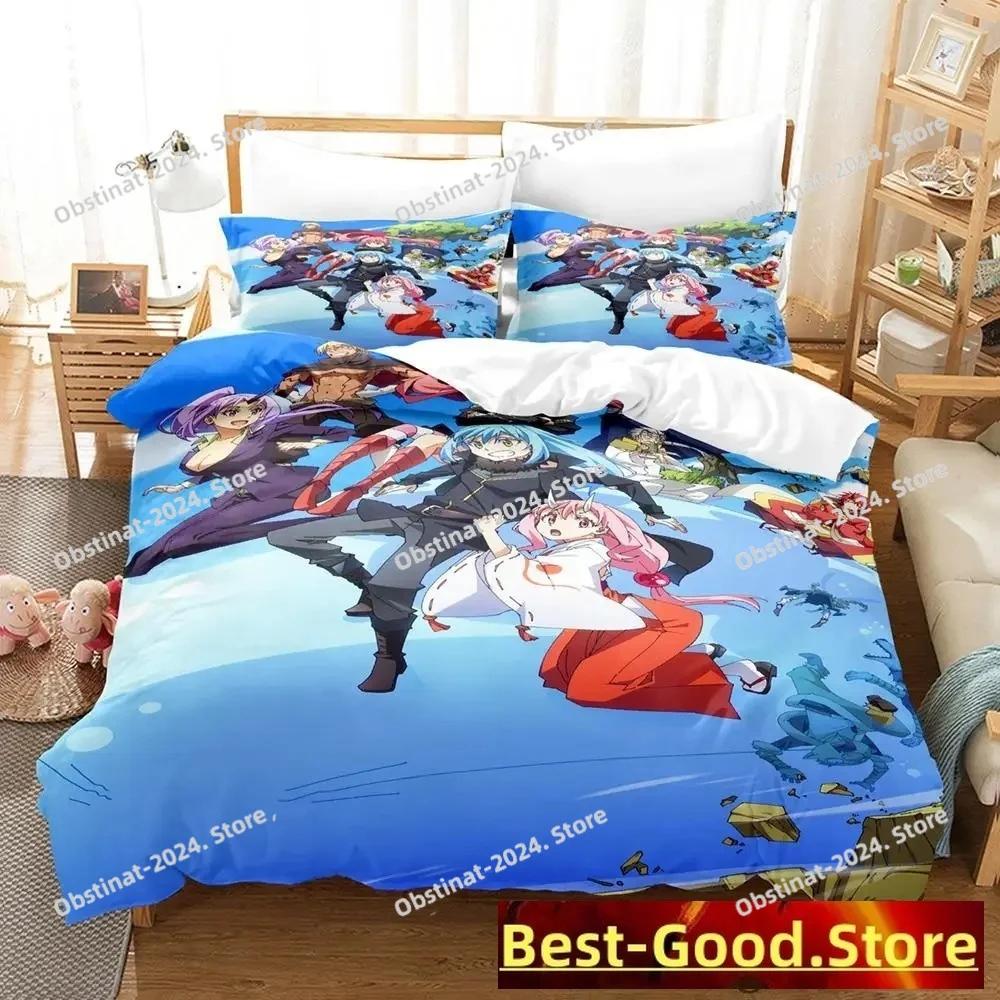 Rimuru Tempest Bedding Set Single Twin Printed Bed Set With Pillowcase Bed Duvet Cover Single Double Queen Super King Size