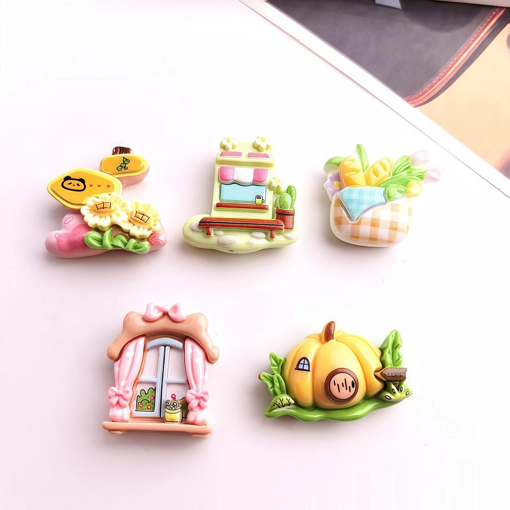 Resin Food Toy Bread DIY Hairpin & Dollhouse Ornaments Perler Beads Keychain Accessories
