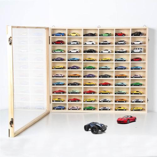 JPLAND Tomica Case, 1:64 Scale, Holds up to 60 Toy Cars, Perfect for Displaying and Collecting, Tomica Miniature Cars