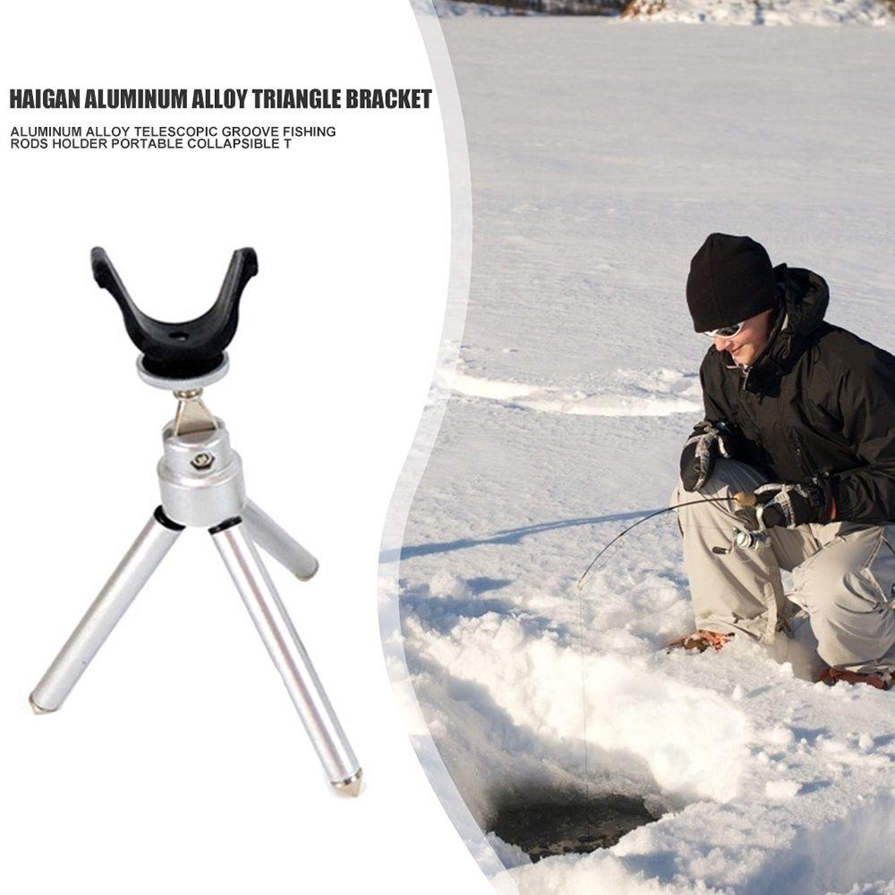 Rests Winter Ice Fishing Pole Holder Support Stand Tackle Tools Folding Ice Fishing Rod Holder Telescopic Tripod Fishing Rod