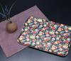 Tatsucraft Yuzen Washi Paper Tray, Large, 39cm, with Cherry Blossom and Peony Design, Dishwasher Safe, Stylish Plastic Tray, Deep, Square,