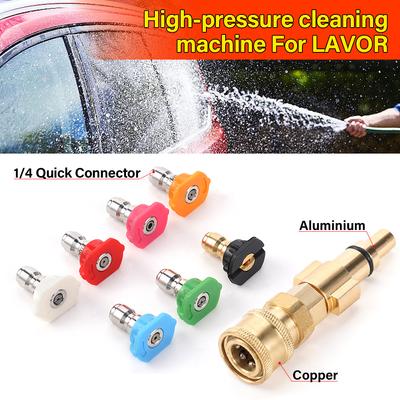 Adaptador para Hidrolimpiadora a Conector de Liberación Rápida de 1/4" Interfaz de Boquilla Boquilla de Lavado Acero Inoxidable Lavar Coches Jardín