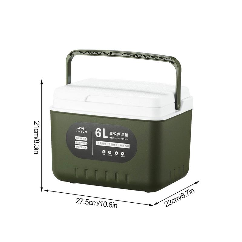 Camping Ice Coolers Box 6L Thermal Box Portable Outdoor Fridge Cooler Ice Bucket Picnic Keep Fresh Refrigerator for Camping