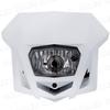 Headlight Cowl Motocross Street Headlamp Front Mask Motorcycle Dirt Bike Light Cowl Off-Road (White)