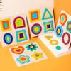 Kinder Holz Frühförderung Baby Puzzle 1-2-3 Jahre Drei-Dimensionales Puzzle Form Kognitives Puzzle Baustein Spielzeug