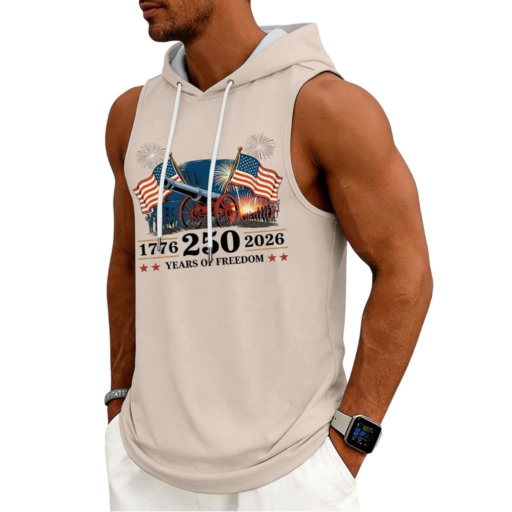 Men's Tank Top Gym Sleeveless Hoodie Shirt Washed Sports Muscle Shirts Fitness Vest With Hood