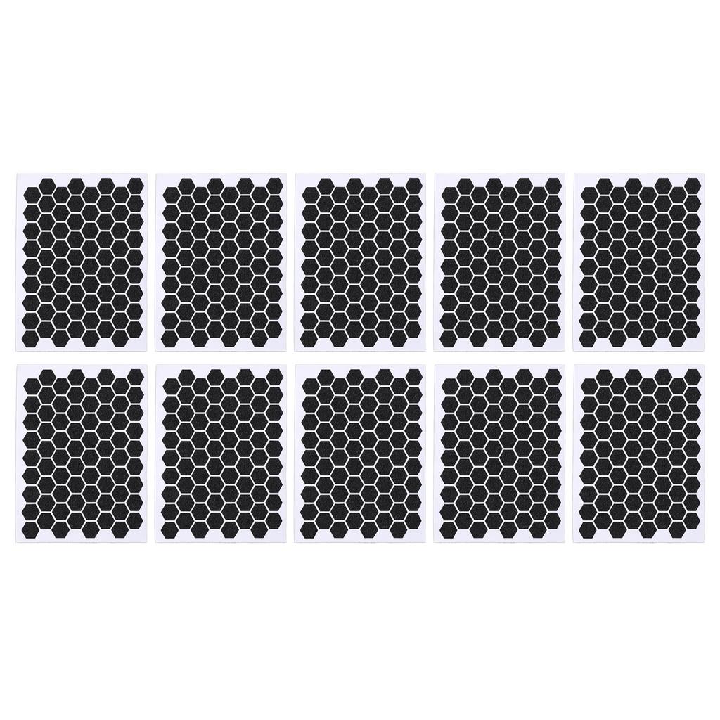 10 Pcs Mouse Grip Tape Hex Shape Super Thin Sweat Absorbing Anti Slip Black Acrylic Grip Sticker for