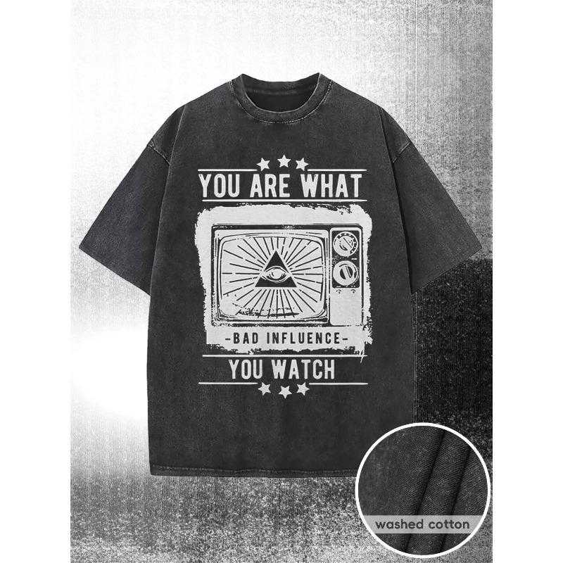 

European sizes Men s T-Shirt, Pyramid And Full View Eye Print, with a Certain Thickness Suitable for Summer T-Shirts, Outdoor Activities S чёрный