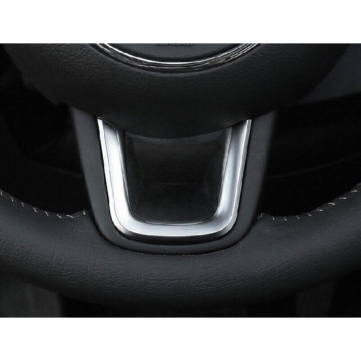 For Jeep Compass 17-2021 Matte Silver Steering Wheel U Sheet Cover Trim 1pcs