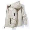 Talla Grande 5xl Otoño E Invierno Nuevo Moderno Color Sólido Para Hombre Chaqueta Casual Holgada Gruesa Para Hombre Para Uso Diario Con Capucha