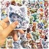 50 Pixel Style Girl Graffiti Stickers Personalized Decorative Guitar Notebook Suitcase DIY Waterproof