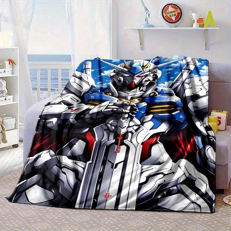 Robotic Warrior Design Blanket Flannel Blanket for Bed, Sofa, Camping, Hiking, Picnic Essentials, Gift for Family Fan Gifts