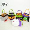 Pumpkin Ghost Witch Party Favors Halloween Candy Bags for Kids, Trick or Treat Handbag with Handle, Spooky Durable Carrying Black Cat Goodie