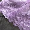 Lavender Lace Lingerie Set With Bra Skirt Bow And Matching Panties
