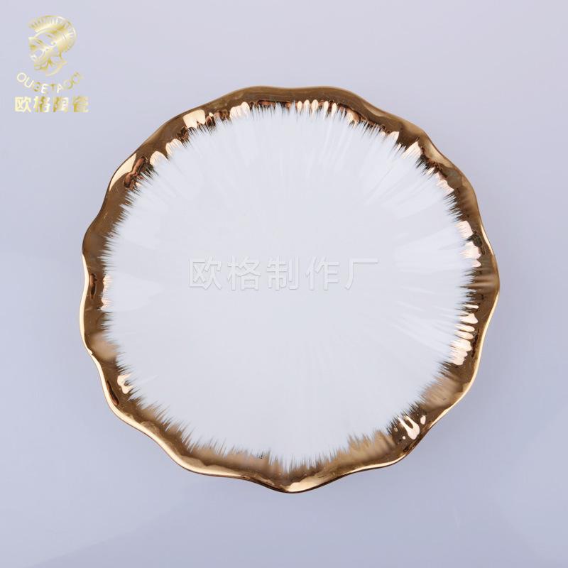 Europäisch Modern Frisch Paar Keramik Westlicher Teller Knochenporzellan Steak Ornament Geschirr Dekoration Tasse Untertasse Set