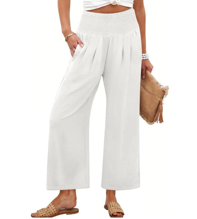 2025 Frühling/Herbst Damen High-Waist Einfarbig Gerades Bein Hose