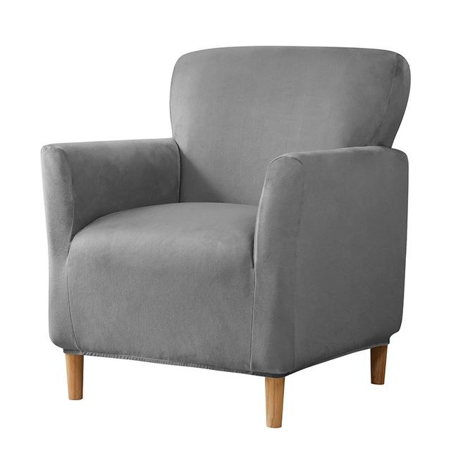 Soft Velvet Small Single Sofa Cover Stretchy Armchair Covers For Living Room Cooking Space Office Anti -Dirty Washable Chair Furniture Protectors