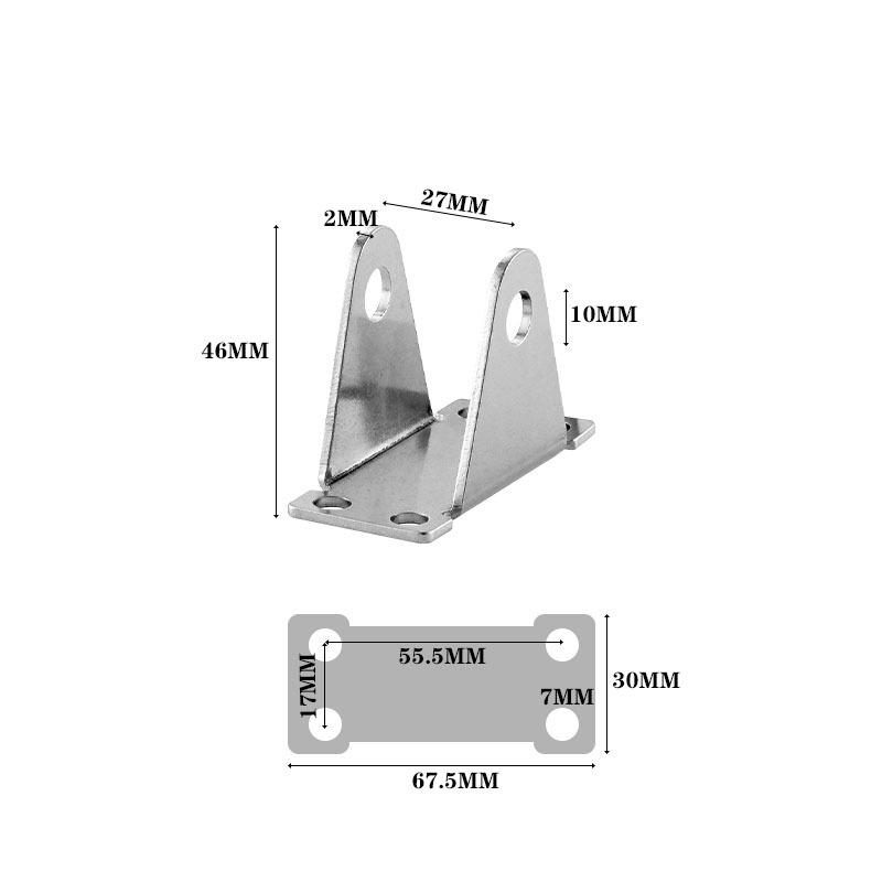304 Stainless Steel Recessed T-Type Triangle Support Bracket with Lifting Lug