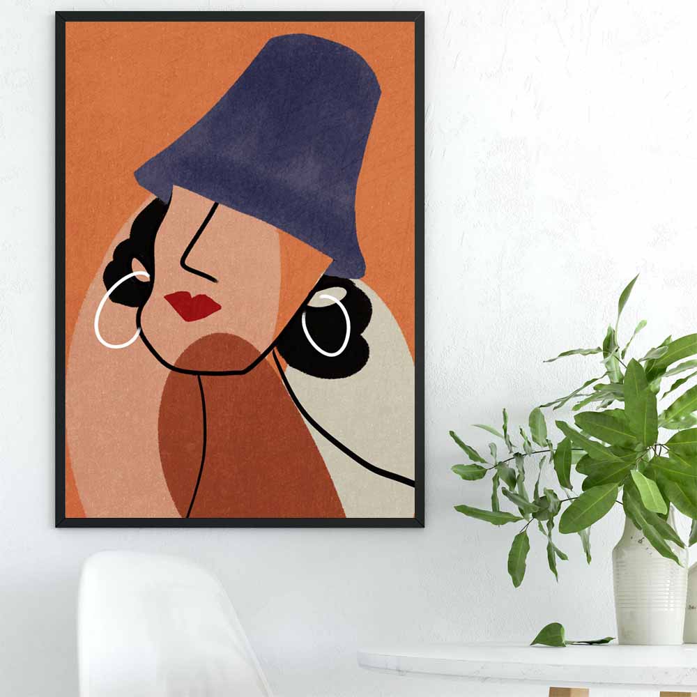 Nordic Figure Oil Painting Women Minimalist Abstract Art Canvas Painting Living Room Corridor Office Home Decoration Mural No Frame