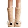 Women's Cute Puppy Dog Ears Sleeping Socks Winter Home Maternity Socks Leg Warmers Slippers Socks with Nonslip Grippers Light Coffee Puppy
