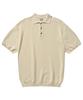 Pilpeu Half-Open Collar Short-Sleeved Cotton Knit (Ivory)