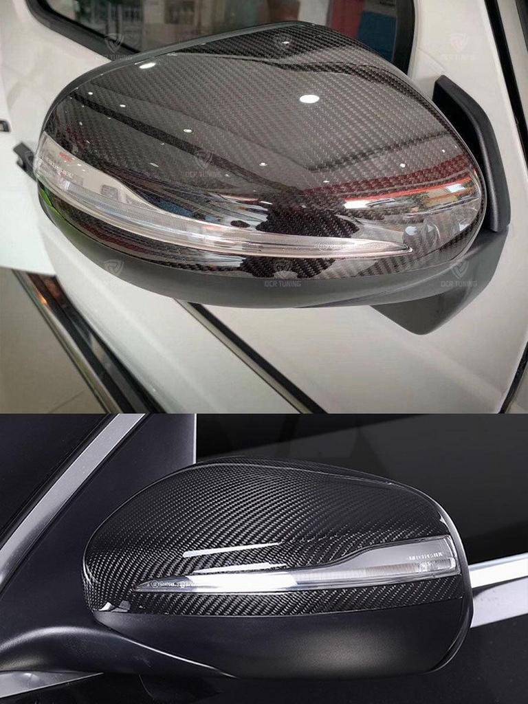 Carbon Fiber Rearview Mirror Cover for 2019-2024 Mercedes G-Class W464 G63 G500, Adhesive Installation