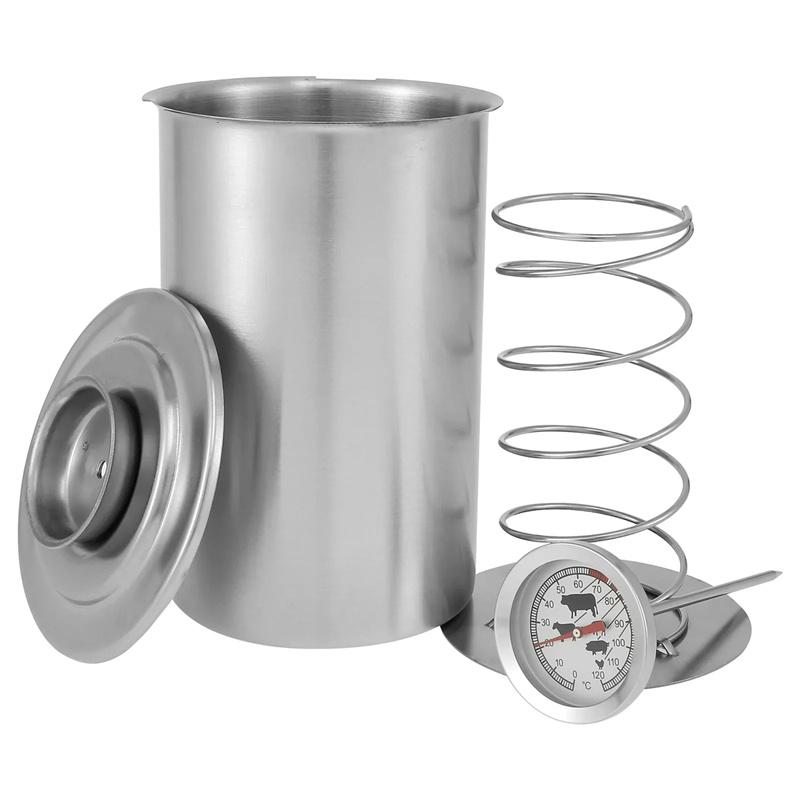 

Ham Maker Stainless Steel Meat Press Cooker Deli Meat Press Mold with Thermometer for Pork Poultry Cooking Kitchen Accessories