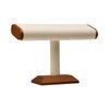 Elegant Jewelry Showcase With Walnut Frame And Velvets Texture Flat Tube Design Display Stand Organiser