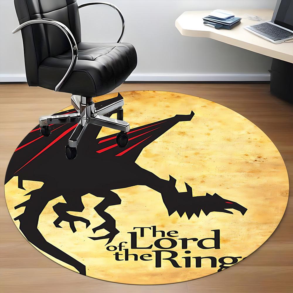 1pc The Lord of the Rings Office Round Area Rug, Under Office Chairs Bedroom Living Room Home Decor  A1022190