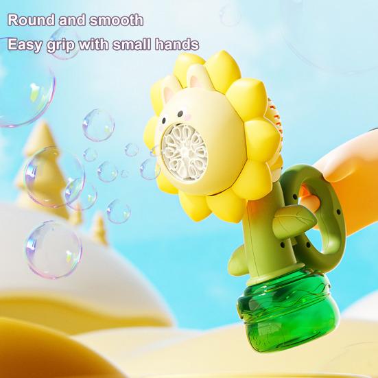 Electric Bubble Machine with LED Light Show Rechargeable Kids Bubble Blower Flower Automatic Swing Dance Handheld Kids Bubble Maker Outdoor Party Toys