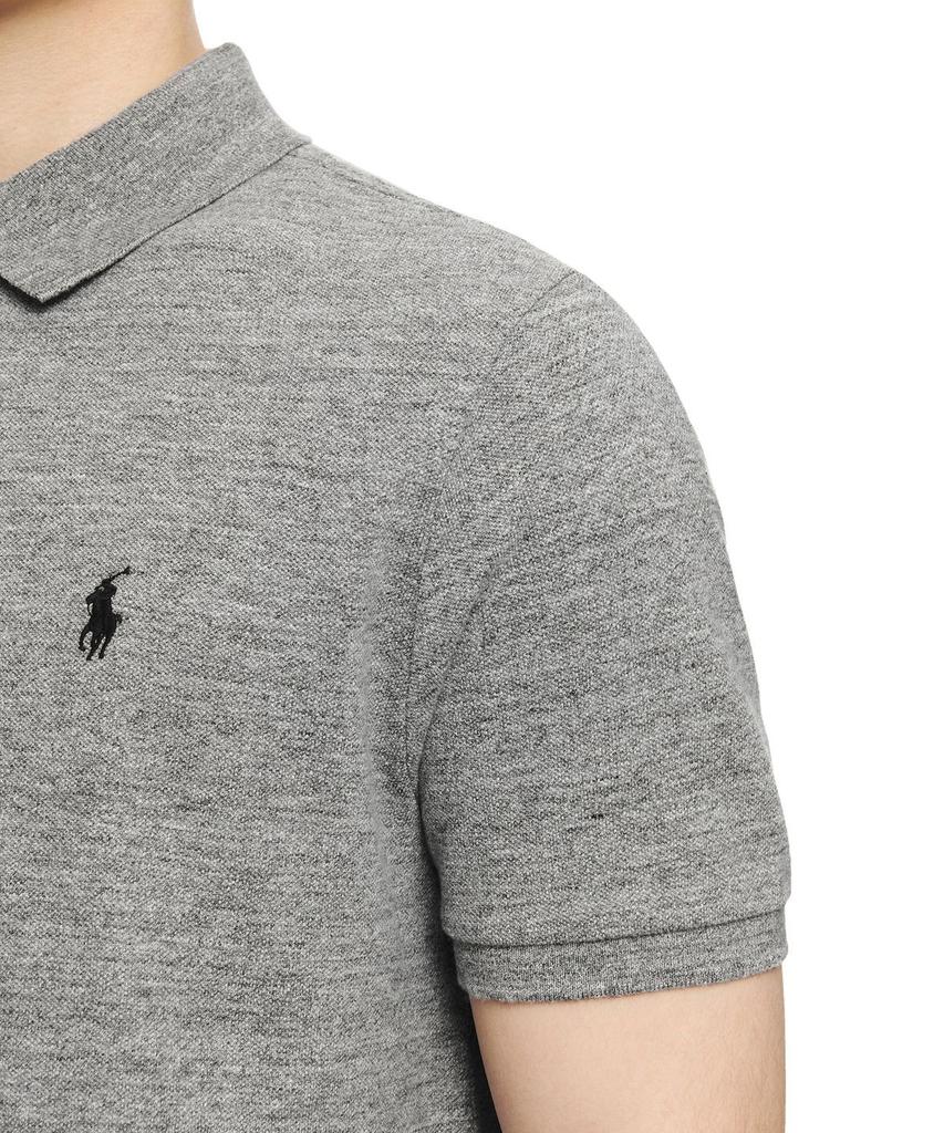 POLO RALPH LAUREN Custom Slim Fit Mesh Polo Shirt - Grey