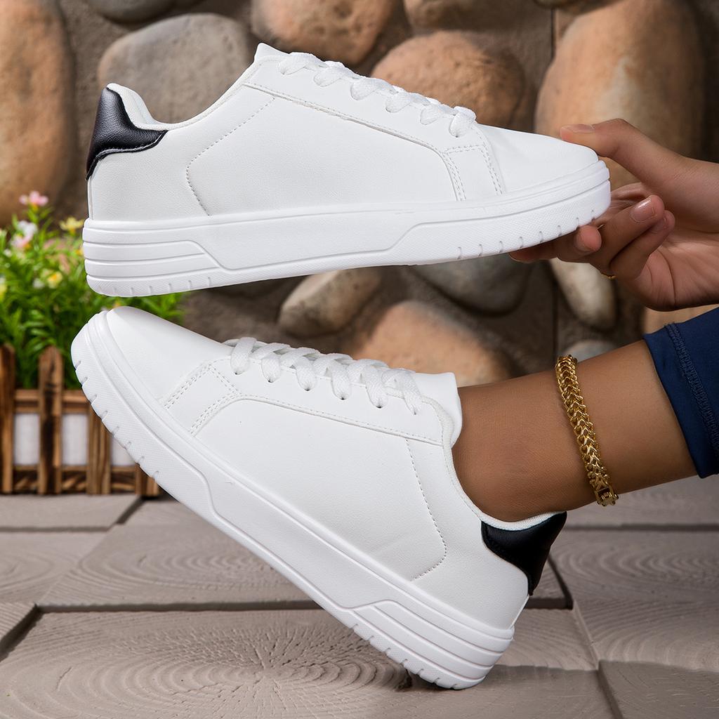 Spring 2025 New Hong Kong Style Women's Shoes Casual Board Shoes Women's Tide White Shoes Korean Version Fashion Single Shoes Student Shoes