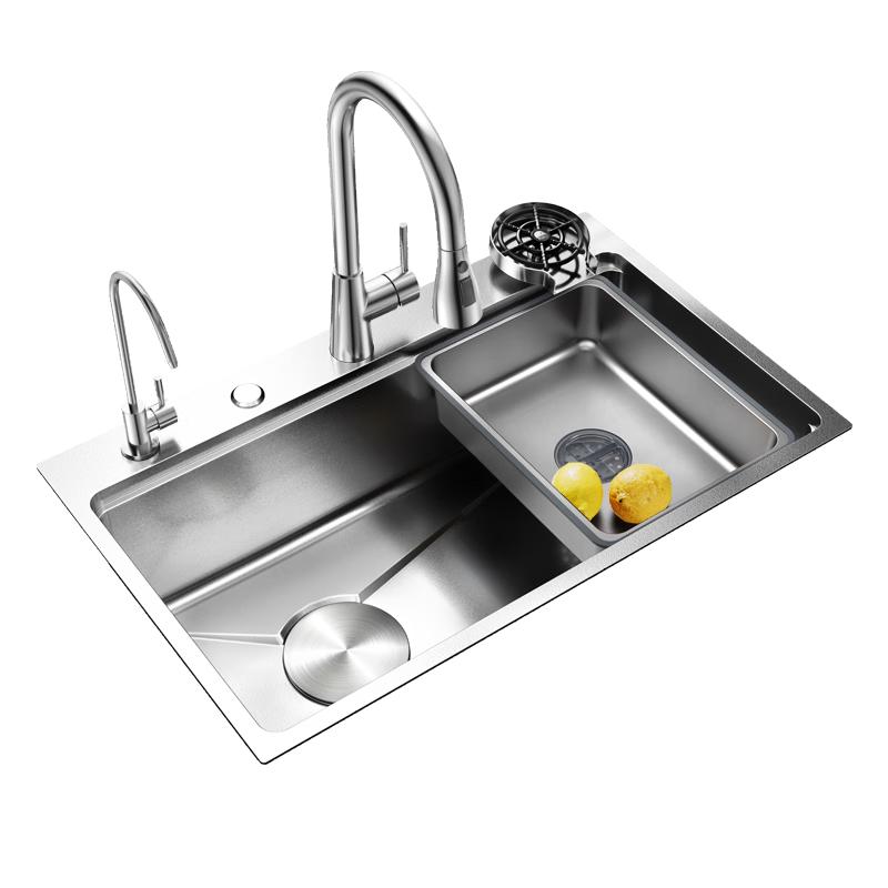 Arrow Deep 304 Stainless Steel Single Bowl Kitchen Sink with Faucet