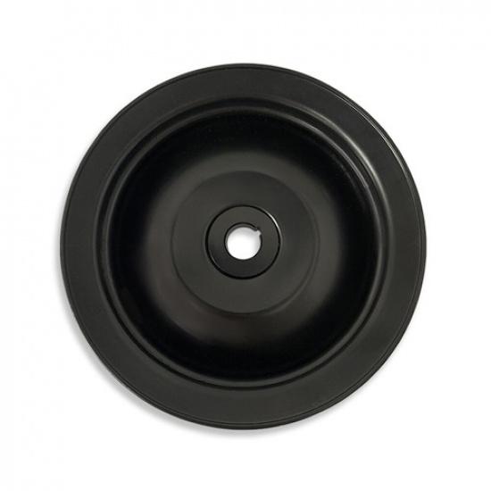 For Chevy SBC BBC 350 454 Double Groove Power Steering Pump Pulley Key Way Black