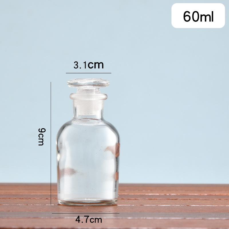 Thickened Brown Transparent Wide-Mouth Frosted Glass Reagent Bottle for Medicine and Chemicals