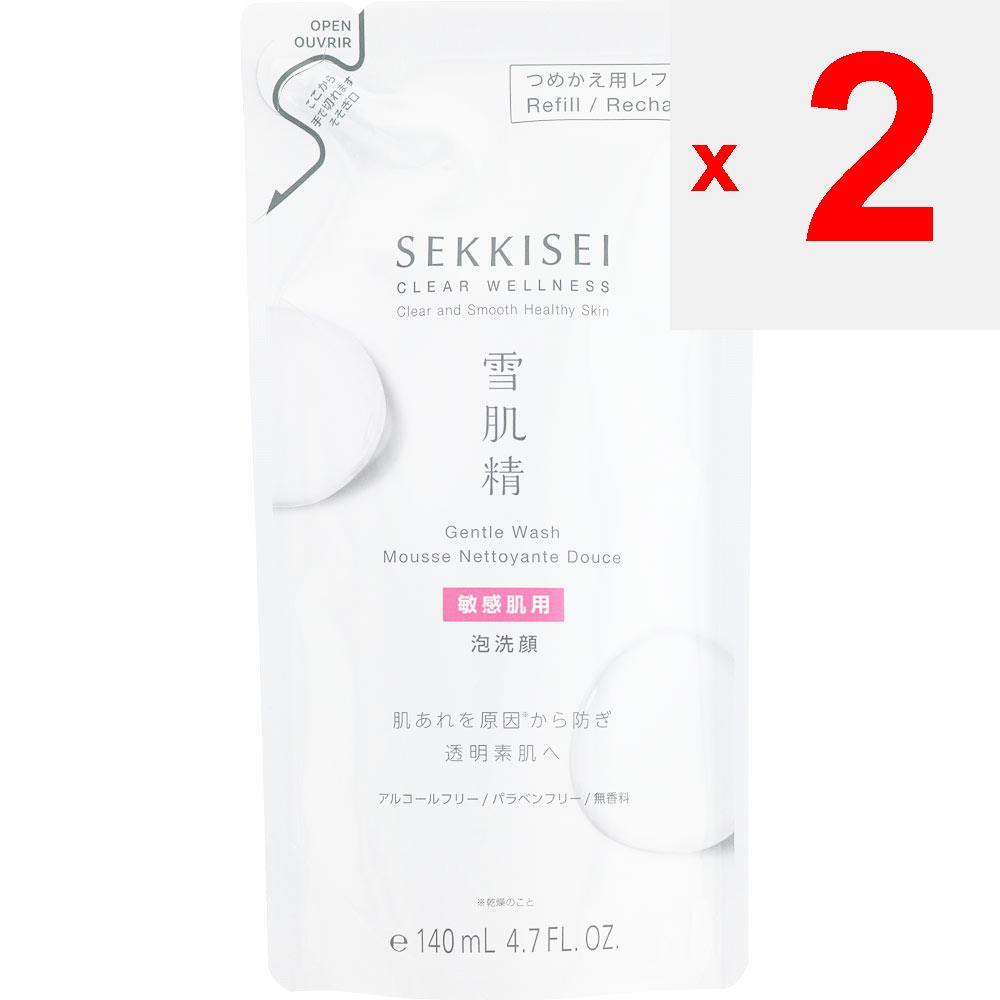 Kose Sukkabei Clear Wellness Sukkisei CLEAR WELLNESS Gentle Wash (Refill) 140mL Facial Cleanser (Other) Seikohada Sei Wet Your Hands and Face, Then Pr